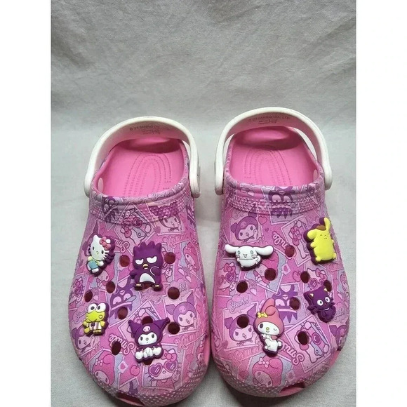 Crocs Hello Kitty and Friends Classic Clog   With Jibbitz- J6- Well Used. - Picture 3 of 16